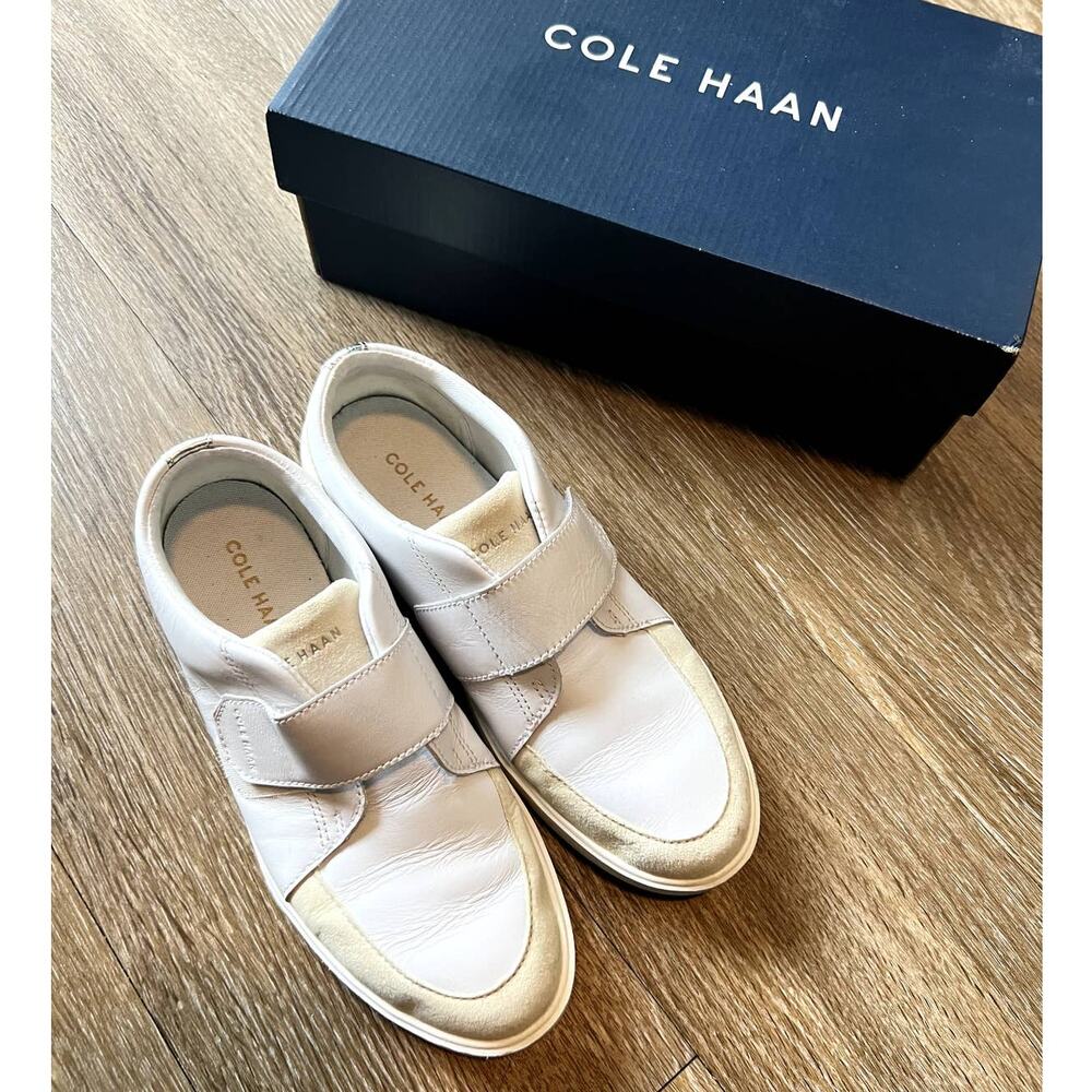 Cole Haan Grand Crosscourt Monk Strap City White Leather Sneakers - Picture 2 of 10
